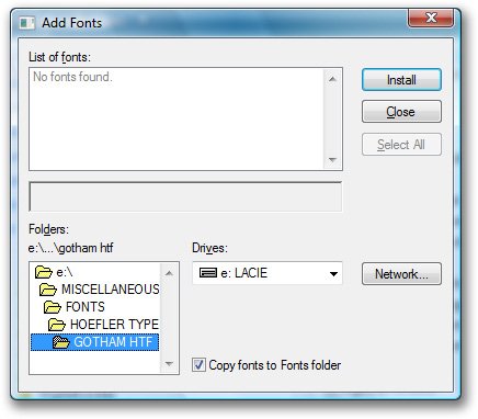 Add Fonts in Windows Vista